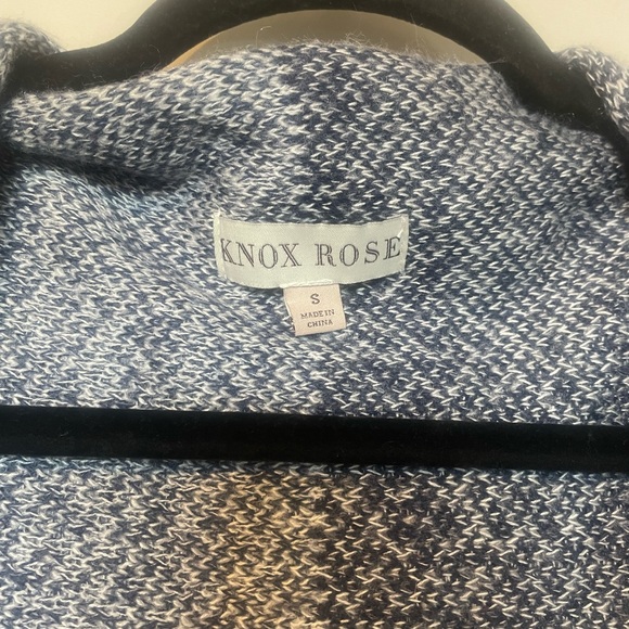 Navy and grey Women's Sweater - Picture 3 of 3
